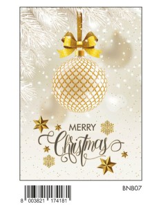 BIGLIETTO BUON NATALE C/FOIL BNB07