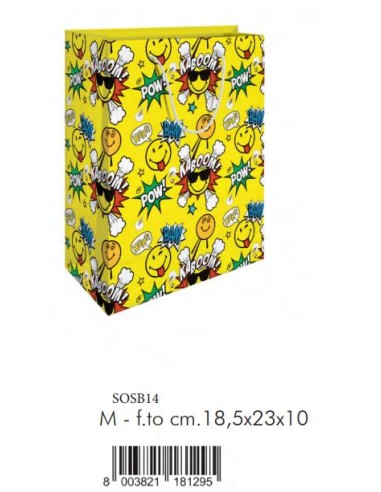SHOPPER SMILE GIALLA18,5X23X10 M SOSB14