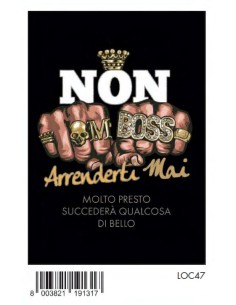 BIGLIETTO COMPLEANNO MAN C/FOIL ARGENTO  LOC47