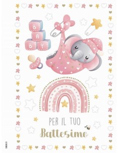 BIGLIETTO BATTESIMO RILIEVO  SRB15