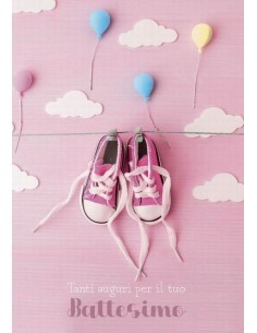 BIGLIETTO BATTESIMO PORTASOLDI GIRL  SRB19