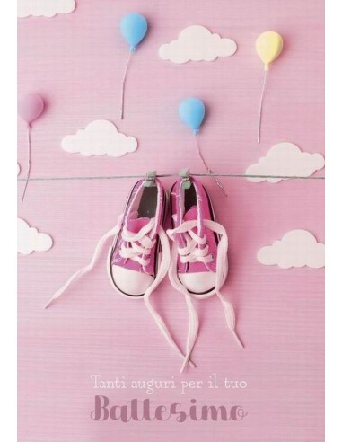 BIGLIETTO BATTESIMO PORTASOLDI GIRL...
