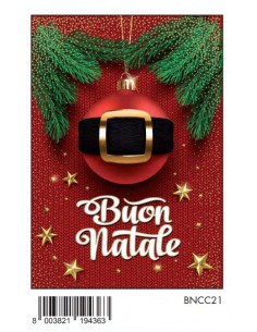 BIGLIETTO BUON NATALE C/FOIL ORO BNCC21