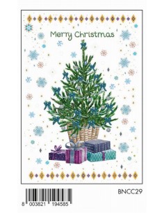 BIGLIETTO BUON NATALE C/FOIL ORO E RILIEVO BNCC29