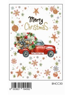 BIGLIETTO BUON NATALE C/FOIL ORO E RILIEVO BNCC30