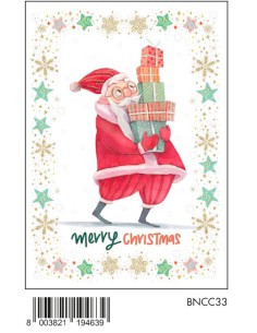 BIGLIETTO BUON NATALE C/FOIL ORO E RILIEVO BNCC33