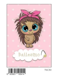 BIGL. BATTESIMO ROSA SPECIAL C/APPL.+GLITTER  TSC30