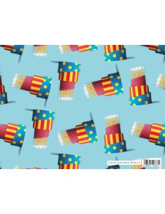 CARTA REGALO 70X100 CANDY CANDY TORTA COLORE  ERAC19