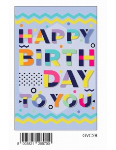 BIGLIETTO COMPLEANNO C/GLITTER GVC28