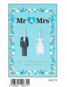 BIGLIETTO MATRIMONIO C/FOIL ORO   GVC79