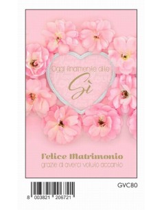 BIGLIETTO MATRIMONIO C/FOIL ORO   GVC80