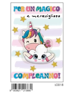BIGLIETTO FUNNY ANIMALS C/FOIL OLOGRAFICO LOD18