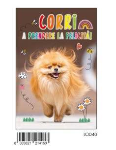 BIGLIETTO ANIMALI FOTOGRAFICI C/FOIL OLOGRAFICO LOD40