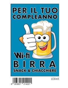 BIGLIETTO MASCHILI C/FOIL OLOGRAFICO LOD45