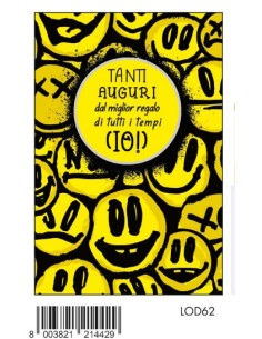 BIGLIETTO COMPLEANNO P/SOLDI C/FOIL OLOGRAFICO LOD62