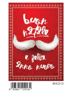 BIGLIETTO BUON NATALE C/FOIL ARGENTO BNCD13