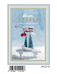 BIGLIETTO BUON NATALE C/FOIL ORO BNCD18