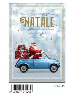 BIGLIETTO BUON NATALE C/FOIL ORO BNCD19