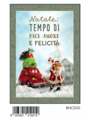 BIGLIETTO BUON NATALE C/FOIL ORO BNCD20