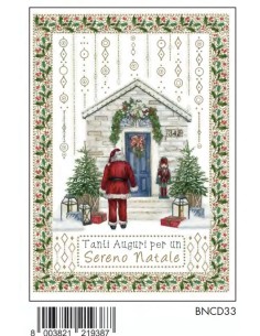 BIGLIETTO BUON NATALE C/FOIL ORO E RILIEVO BNCD33