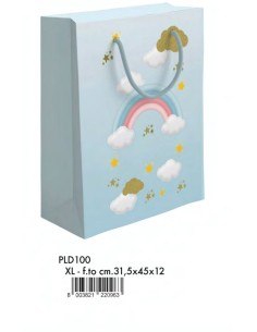 SHOPPER ARCOBALENO BOY F.TO 31,5X45+12 XL  PLD100