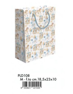 SHOPPER BABY BOY F.TO 18,5X23+10 M  PLD108