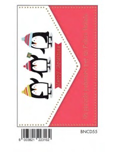 BIGLIETTO BUON NATALE PORTASOLDI C/FOIL ORO BNCD55