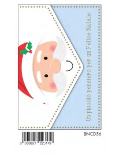 BIGLIETTO BUON NATALE PORTASOLDI C/FOIL ORO BNCD56