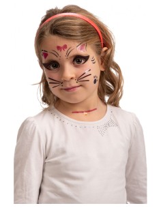 CARTELLA DECORAZIONI ADESIVE VISO GATTINA 09390