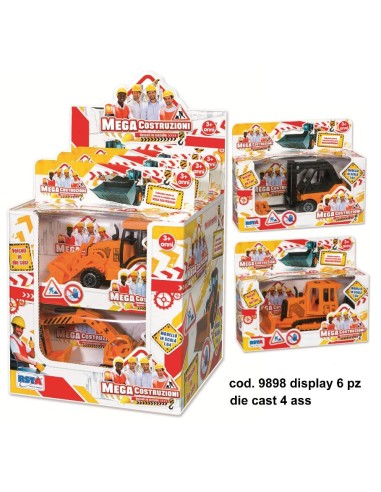 VEICOLI COSTRUZIONE DIECAST ASSORTITI 9898