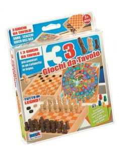 GIOCHI DA TAVOLO LEGNO SCACCHI DAMA OCA 10889